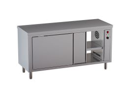 Warmkasttafel, schuifdeuren, centrale doorgeefopening