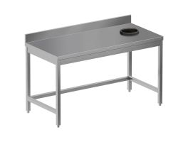 Afdruimtafel met afvalgat + achteropstand