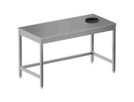 Afdruimtafel met afvalgat