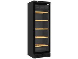 Geventileerde wijnkast vitrine, 382 liter - 5 niveaus - ZWART