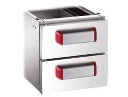 2 laden eenheid GN 2/1 (h.100 mm)