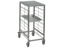 Silowagen voor 7xGN 1/1, tussenruimte 75 mm, met top in R.V.S.