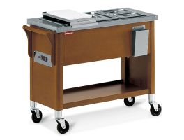 Kar in hout, bac bain marie 3x GN 1/2