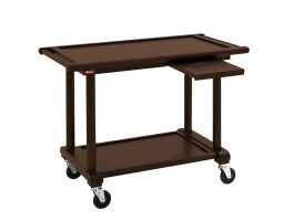 Serveerwagen, 2 niveau's hout "wengé", dresseertablet