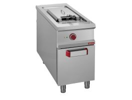 Elektrische friteuse met 1 kuip van 18 liter op kast - PASS-THROUGH