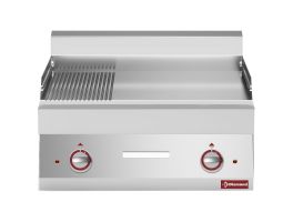 Elektrische braadplaat 2/3 glad en 1/3 gegroefd -top- "Alpha 650"