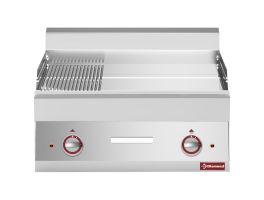 Elektrische braadplaat 2/3 glad en 1/3 gegroefd -top- "Alpha 650"