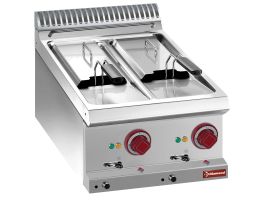 Elektrische friteuse 2 kuipen van 6 liter -Top-