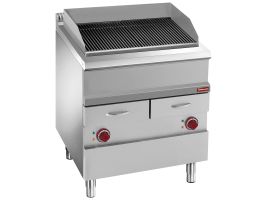 Elektrische stoomgrill, module 1/1, rooster in gietijzer "dubbelzijdig"