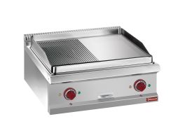 Elek. bakplaat, 1/2 vlakke 1/2 geribde, hard verchr., module 1/1  -TOP-