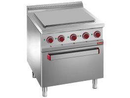 Fornuis met elektrische kookplaat, module 1/1, op oven GN 2/1