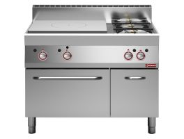 Fornuis, doorkookplaat, 2 gasbranders, gasoven, neutrale kast