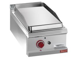 Braadplaat op gas met vlakke plaat, hard verchroomde, module 1/2  -TOP-