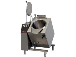 Gas kantelbare kookketel 50 liter, indirecte verwarming