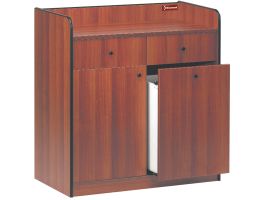 Laag dienstmeubel, 2 laden, 1 deur, 1 schacht, "Berk"