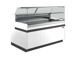 Gekoelde uitstaltoonbank EN & GN, lage ruit , geventileerd, zonder reserve