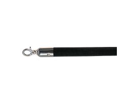 10103BC - Barrier cord velvet Black, polished, Ø 3cm, length 157 cm