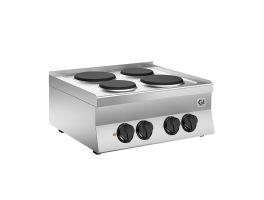 Gastro-Inox 650 HP elektrisch kooktoestel met 4 kookplaten, 70cm