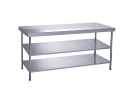 Parry volledig gelaste roestvrijstalen middentafel 2 onderplanken 1200x600 mm