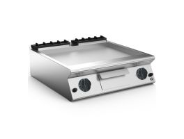 Gastro-Inox 700 HP gasbakplaat met gladde roestvrijstalen plaat, 80cm