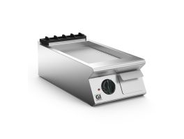 Gastro-Inox 700 HP elektrische bakplaat met geribbelde stalen plaat, 40cm