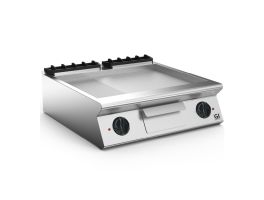 Gastro-Inox 700 HP elektrische bakplaat met 2/3 gladde en 1/3 geribbelde roestvrijstalen plaat, 80cm