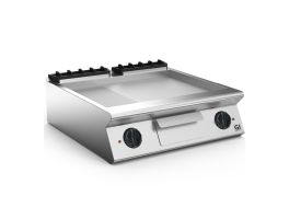 Gastro-Inox 700 HP elektrische bakplaat met geribbelde stalen plaat, 80cm