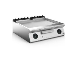 Gastro-Inox 700 HP elektrische bakplaat met geribbelde roestvrijstalen plaat, 80cm