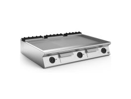 Gastro-Inox 700 HP elektrische bakplaat met 2/3 gladde/1/3 geribbelde roestvrijstalen plaat, 120cm