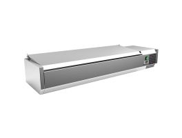 209.156 - Gastro-Inox RVS opzetkoeling 5x GN 1/3 + 1x GN 1/2 met deksel