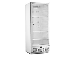 Marecos wit stalen GN 2/1 display koeling met glasdeur 600 liter, statisch gekoeld met ventilator