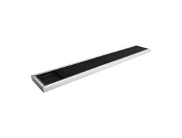 Beaumont rubberen barmat met RVS lijst 600 x 100mm