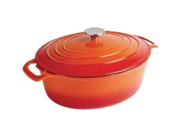 Vogue oranje ovale braadpan 5ltr