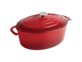 Vogue ovale inductie braadpan rood 5L
