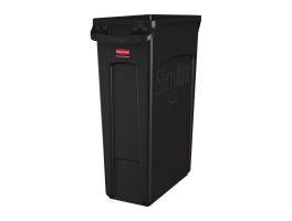Rubbermaid Slim Jim afvalbak met ventilatiekanalen zwart 87L