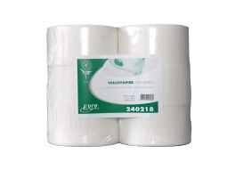 240218 - Toiletpapier tissue euro Mini Jumbo, 2-laags 180 mtr - 12 rol p/pak