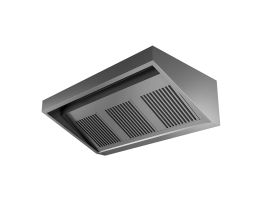 Gastro-Inox RVS afzuigkap met motor, 2500(l)x900(d)x450(h)mm
