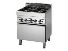 316215 - Fornuis 4-zones RVS - B70 x D65 x H85 cm - Modular