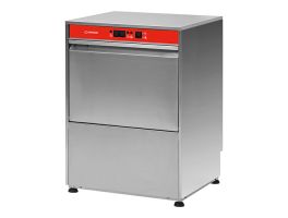 316555 - Voorlader vaatwasmachine mand 500 x 500 mm - 230V - 3500W - BxDxH : 600x600x850mm  compleet met zeepdosering, naglans- en afvoerpomp MODULAR DWD51