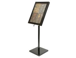 Securit LED info display zwart (incl. paal en voet)
