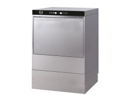 Gastro-Inox digitale vaatwasmachine met afvoerpomp, zeepdispenser en breaktank, 50x50cm, 230V