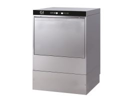 Gastro-Inox digitale vaatwasmachine met afvoerpomp, zeepdispenser en breaktank, 50x50cm, 400V