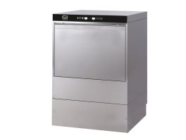 Gastro-Inox digitale vaatwasmachine met afvoerpomp en zeepdispenser, 50x50cm, 230V