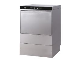 Gastro-Inox digitale vaatwasmachine met afvoerpomp en zeepdispenser, 50x50cm, 400V