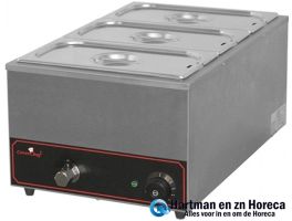 688031 - Bain marie inclusief bakken 3x 1/3GN en diep 150 mm tafelmodel CATERCHEF