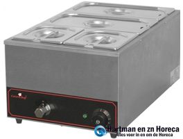 688034 - Bain marie inclusief bakken 2x 1/3GN + 2x 1/6GN en diep 150 mm tafelmodel CATERCHEF