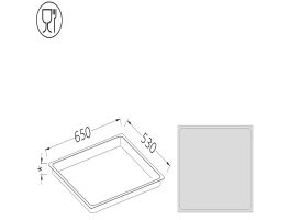 Gastronorm bak in inox h65 mm -cap.18,8L