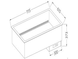 Bain-marie element 3 GN 1/1 - droog - geventileerd