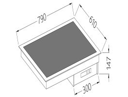 Vitrokeramisch element zwart 2x GN 1/1