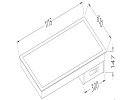 Vitrokeramisch element wit 3x GN 1/1